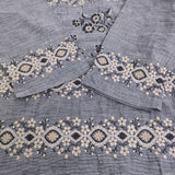 45R/45rpm ハケ目ガーゼツイード刺繍ワンピース ドレス 定価68200円 ブルー レディース フォーティーファイブアールピーエム【中古】5-1031M♪