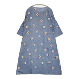 45R/45rpm コットンリネンダンガリーデイジープリントワンピース ドレス 定価41800円 ブルー レディース フォーティーファイブアールピーエム【中古】5-1031M♪