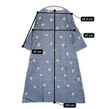 45R/45rpm コットンリネンダンガリーデイジープリントワンピース ドレス 定価41800円 ブルー レディース フォーティーファイブアールピーエム【中古】5-1031M♪