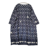 45R/45rpm online original インディゴ ドット フラワー デニムドレス ワンピース ネイビー ホワイト レディース フォーティーファイブアールピーエム【中古】5-1031M♪