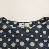 45R/45rpm online original インディゴ ドット フラワー デニムドレス ワンピース ネイビー ホワイト レディース フォーティーファイブアールピーエム【中古】5-1031M♪