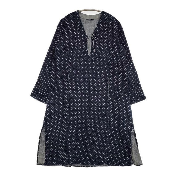 45R/45rpm インディゴ二重織ドット抜染 ワンピース ネイビー レディース フォーティーファイブアールピーエム【中古】5-1016M∞