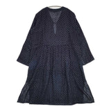 45R/45rpm インディゴ二重織ドット抜染 ワンピース ネイビー レディース フォーティーファイブアールピーエム【中古】5-1016M∞