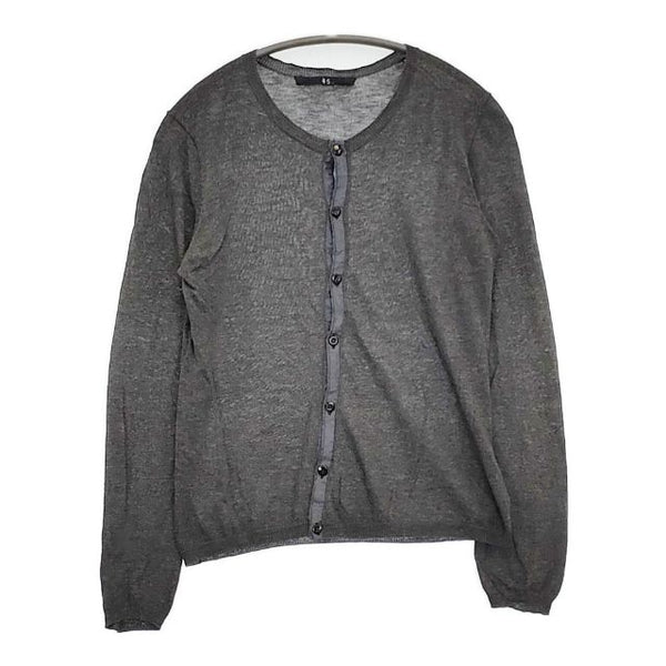 45R/45rpm 秋色ギマニットカーディガン 定価23100円 コットン カーディガン グレー レディース フォーティーファイブアールピーエム【中古】5-1109M∞