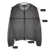 45R/45rpm 秋色ギマニットカーディガン 定価23100円 コットン カーディガン グレー レディース フォーティーファイブアールピーエム【中古】5-1109M∞