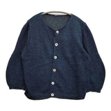 45R/45rpm インディゴざっくりギマニットカーディガン 定価42900円 ネイビー レディース フォーティーファイブアールピーエム【中古】5-1031M♪