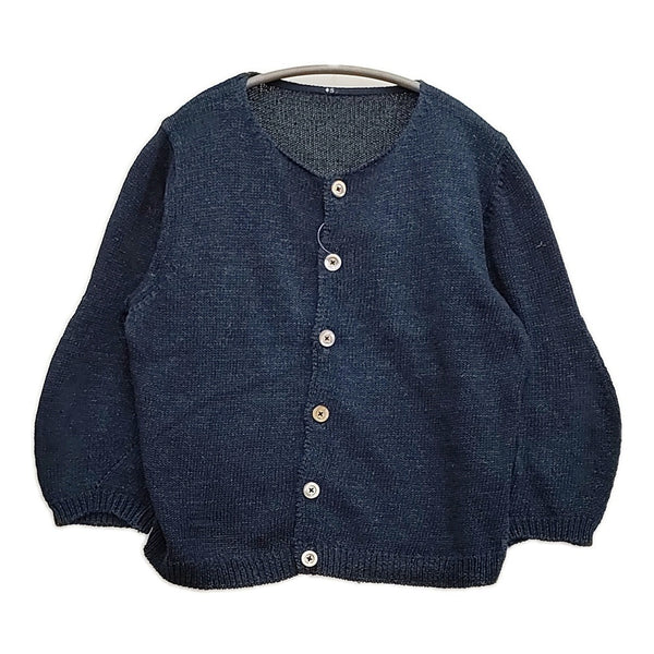 45R/45rpm インディゴざっくりギマニットカーディガン 定価42900円 ネイビー レディース フォーティーファイブアールピーエム【中古】5-1031M♪