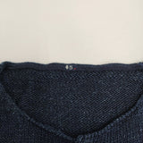 45R/45rpm インディゴざっくりギマニットカーディガン 定価42900円 ネイビー レディース フォーティーファイブアールピーエム【中古】5-1031M♪