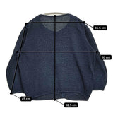 45R/45rpm インディゴざっくりギマニットカーディガン 定価42900円 ネイビー レディース フォーティーファイブアールピーエム【中古】5-1031M♪