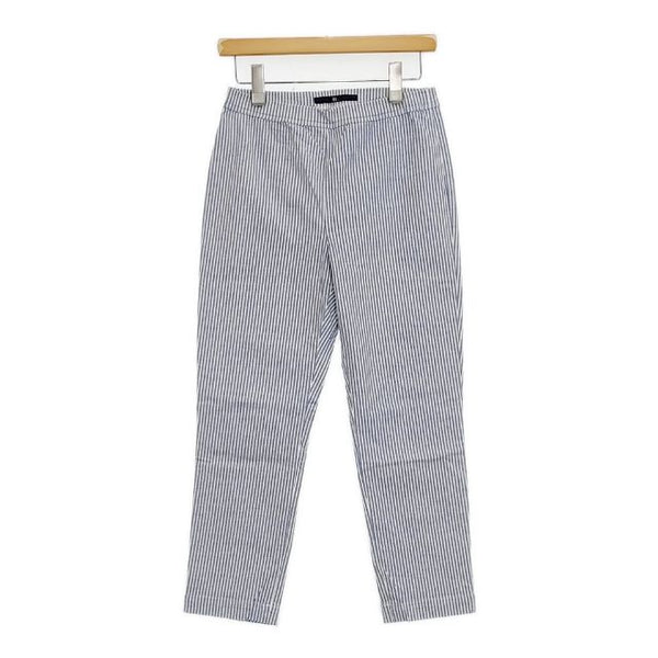 45R/45rpm クールストレッチストライプクロススパッツ 定価13200円 パンツ ブルー ホワイト レディース フォーティーファイブアールピーエム【中古】5-1016M∞