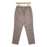 45R/45rpm クールストレッチギンガムチェックイ―ジスリムパンツ 定価17600円 パンツ ブラウン ホワイト レディース フォーティーファイブアールピーエム【中古】5-1016M∞