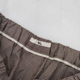 45R/45rpm クールストレッチギンガムチェックイ―ジスリムパンツ 定価17600円 パンツ ブラウン ホワイト レディース フォーティーファイブアールピーエム【中古】5-1016M∞