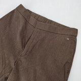 45R/45rpm コットンリネンハケ目のストレッチパンツ 定価22000円 パンツ ブラウン レディース フォーティーファイブアールピーエム【中古】5-1016G∞