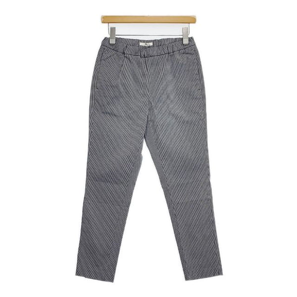 45R/45rpm クールストレッチギンガムチェックイ―ジスリムパンツ 定価17600円 パンツ グレー レディース フォーティーファイブアールピーエム【中古】5-1016M∞