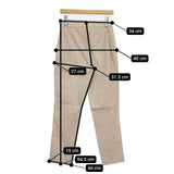 45R/45rpm コットンリネンハケ目のストレッチパンツ 定価22000円 パンツ ベージュ レディース フォーティーファイブアールピーエム【中古】5-1124G∞