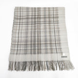 JURGEN LEHL J0144ESF62 大判 マフラー ウール ストール ライトグレー レディース ヨーガンレール【中古】5-1027T◎