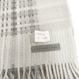 JURGEN LEHL J0144ESF62 大判 マフラー ウール ストール ライトグレー レディース ヨーガンレール【中古】5-1027T◎