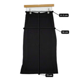 JURGEN LEHL J0101US401 シルク リブ ロングスカート ブラック レディース ヨーガンレール【中古】5-1201M∞