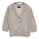 L'EQUIPE YOSHIE INABA B1223KCD342 ニットジャケット サイズ40 カーディガン ベージュ レディース レキップヨシエイナバ【中古】5-0819M♪