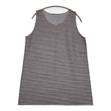PLEATS PLEASE ISSEY MIYAKE ボーダー ノースリーブチュニック カットソー ネイビー グレー レディース プリーツプリーズ【中古】5-0731S♪