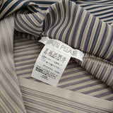 PLEATS PLEASE ISSEY MIYAKE ボーダー ノースリーブチュニック カットソー ネイビー グレー レディース プリーツプリーズ【中古】5-0731S♪