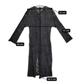 PLEATS PLEASE ISSEY MIYAKE ロングカーディガン 羽織り PP61-JA741 カーディガン ブラック レディース プリーツプリーズ【中古】5-0731M♪