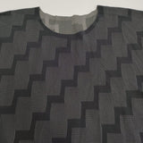 PLEATS PLEASE ISSEY MIYAKE ジグザグ柄 ZIG ZAG PP72LT922 サイズ3 ワンピース ブラック グレー レディース プリーツプリーズ【中古】5-0731M♪