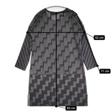 PLEATS PLEASE ISSEY MIYAKE ジグザグ柄 ZIG ZAG PP72LT922 サイズ3 ワンピース ブラック グレー レディース プリーツプリーズ【中古】5-0731M♪
