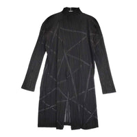 PLEATS PLEASE ISSEY MIYAKE フロントオープン プリーツ ロング カーディガン PP43-JA781 ブラック レディース プリーツプリーズ【中古】5-0731M♪