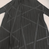 PLEATS PLEASE ISSEY MIYAKE フロントオープン プリーツ ロング カーディガン PP43-JA781 ブラック レディース プリーツプリーズ【中古】5-0731M♪