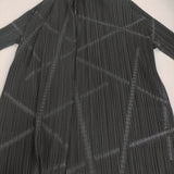 PLEATS PLEASE ISSEY MIYAKE フロントオープン プリーツ ロング カーディガン PP43-JA781 ブラック レディース プリーツプリーズ【中古】5-0731M♪