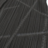 PLEATS PLEASE ISSEY MIYAKE フロントオープン プリーツ ロング カーディガン PP43-JA781 ブラック レディース プリーツプリーズ【中古】5-0731M♪