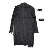 PLEATS PLEASE ISSEY MIYAKE フロントオープン プリーツ ロング カーディガン PP43-JA781 ブラック レディース プリーツプリーズ【中古】5-0731M♪