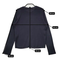 APPENA P14111 スパンコール 日本製 サイズ2 シルク カーディガン ネイビー シルバー レディース アペーナ【中古】5-1007T△