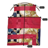 COMME des GARCONS スカーフ柄 ウール GK-B024 タンクトップ AD2003 レッド レディース コムデギャルソン【中古】5-0819S♪