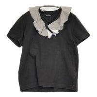 tricot COMME des GARCONS ギンガムチェック 半袖Ｔシャツ カットソー AD2002 ブラック レディース トリココムデギャルソン【中古】5-0819S♪