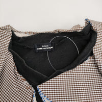tricot COMME des GARCONS ギンガムチェック 半袖Ｔシャツ カットソー AD2002 ブラック レディース トリココムデギャルソン【中古】5-0819S♪