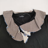tricot COMME des GARCONS ギンガムチェック 半袖Ｔシャツ カットソー AD2002 ブラック レディース トリココムデギャルソン【中古】5-0819S♪