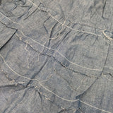 tricot COMME des GARCONS コットン リネン ダンガリー ティアード ロングスカート AD2007 ブルー レディース トリココムデギャルソン【中古】5-1105M∞