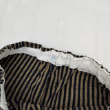 ヤンマ産業 YAMMA 会津木綿 イージーパンツ 棒縞 バルーン パンツ ベージュ ネイビー レディース ヤンマ産業【中古】5-1105G∞