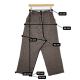 ヤンマ産業 YAMMA 会津木綿 イージーパンツ 棒縞 バルーン パンツ ベージュ ネイビー レディース ヤンマ産業【中古】5-1105G∞