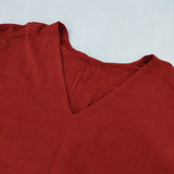 ヤンマ産業 YAMMA 会津木綿 朱赤 ワンピース レッド レディース ヤンマ産業【中古】5-1105M∞