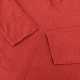 ヤンマ産業 YAMMA 会津木綿 朱赤 ワンピース レッド レディース ヤンマ産業【中古】5-1105M∞