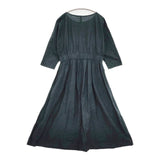 ヤンマ産業 YAMMA 会津木綿 ワンピース ダークグリーン レディース ヤンマ産業【中古】5-1105M∞