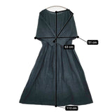 ヤンマ産業 YAMMA 会津木綿 ワンピース ダークグリーン レディース ヤンマ産業【中古】5-1105M∞