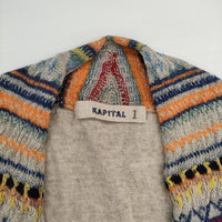 KAPITAL リネン ウール ネイティブ柄 ニットベスト サイズ1 ベスト ベージュ 多色 レディース キャピタル【中古】5-1007T△