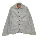 KAPITAL BLUE HANDS ヒッコリー 0 XS コットン ジャケット ブルー ホワイト レディース キャピタル【中古】5-1105M∞