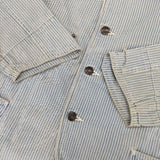 KAPITAL BLUE HANDS ヒッコリー 0 XS コットン ジャケット ブルー ホワイト レディース キャピタル【中古】5-1105M∞