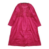 ZUCCa フリル コットンドレス 製品染め 断ち切り ワンピース ピンク レディース ズッカ【中古】5-1103M∞