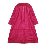 ZUCCa フリル コットンドレス 製品染め 断ち切り ワンピース ピンク レディース ズッカ【中古】5-1103M∞